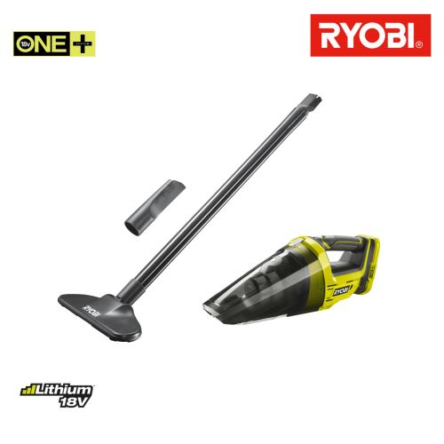 Aspirateur à main RYOBI 18V One Plus - tube d'extension et brosse - sans batterie ni chargeur R18HVF-0