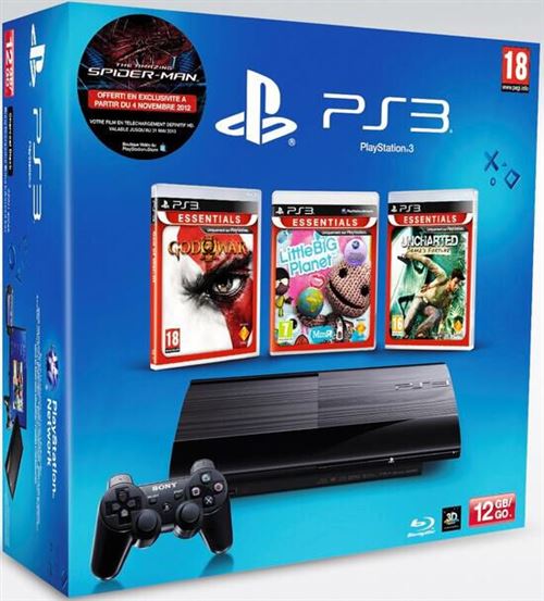 Console PS3 Ultra Slim 12 Go Sony Uncharted Gamme Essentiels