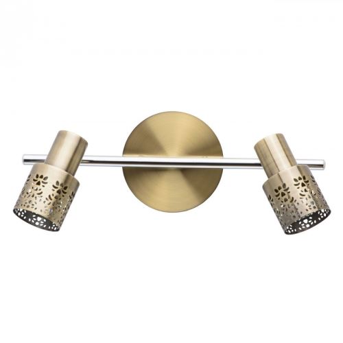 Spot laiton Techno 2 ampoules 16 Cm