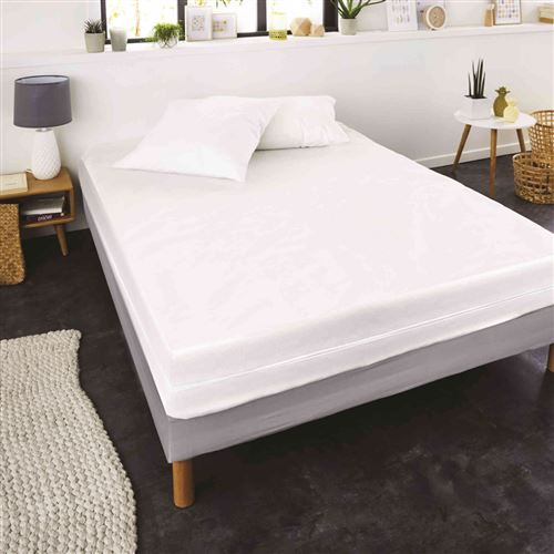Housse de matelas anti-acariens et anti-punaises allergo stop sans traitement 90x190/200
