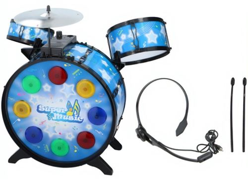 Eddy Toys batterie avec écouteurs 53 cm bleu