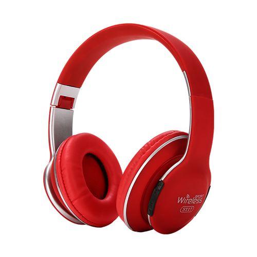 Non Communiqué Rouge Casque Bluetooth,Sans Fil - Over-Ear,Stéréo