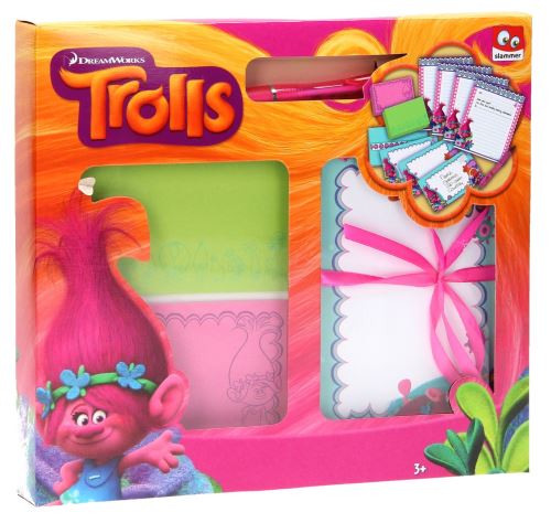 Slammer Papier à en-tête et bloc-notes Trolls avec stylo 27 parties