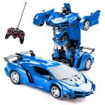 23€72 sur 1:18 Transformers Voiture télécommandée électrique télécommandée  à Grande Vitesse Voiture RC Robots Jouets pour Cadeaux Enfants-bleu -  Voiture télécommandée - Achat & prix