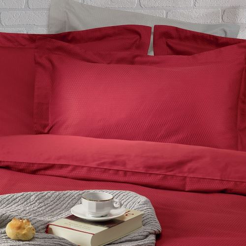 Housse De Couette Chicago Uni Cerise 240x220 Garnier-Thiebaut