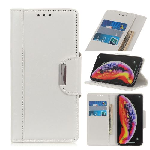 Etui en PU brillant blanc pour votre Samsung Galaxy M10