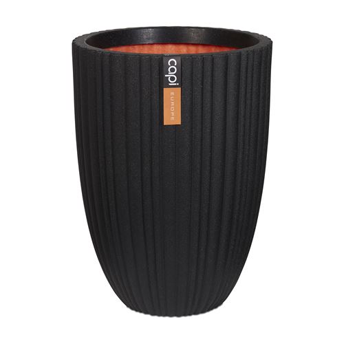 Capi Pot à fleurs Urban Tube Élégant bas 46 x 58 cm Noir KBLT783