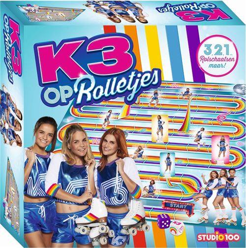 Studio 100 jeu de dés K3 sur des rouleaux de filles