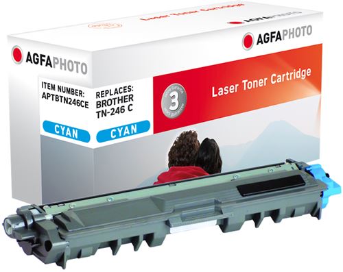 Agfaphoto aptbtn246ce cartouche dencre compatible avec imprimante hl3142 cyan