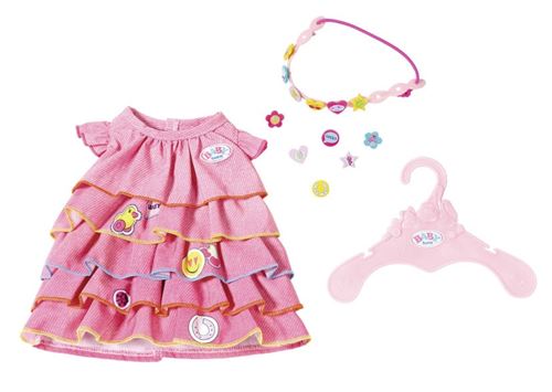 Baby born robe d'été avec bandeau pour poupée jusqu'à 43 cm