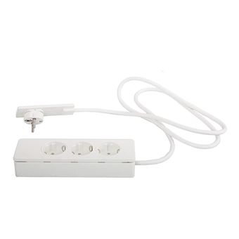 CHACON Rallonge électrique 3m avec fiche plate blanc - Électricité et  domotique - Achat & prix