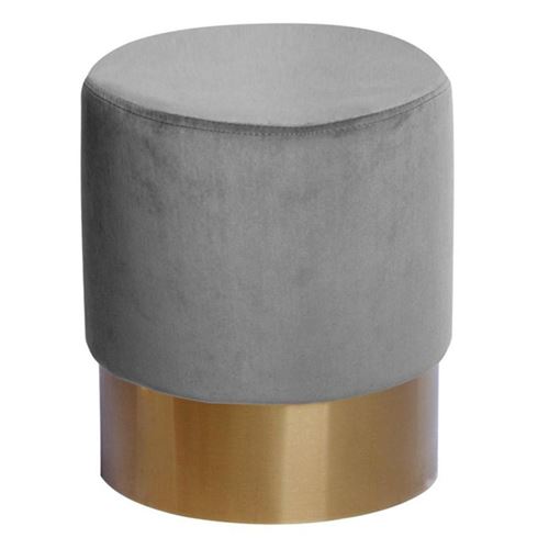 Paris Prix Gris Pouf Rond Design Nano 42Cm