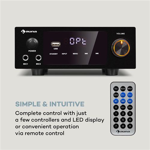 AMPLIFICATEUR HIFI 600W Bluetooth USB FM 5 canaux Karaoké