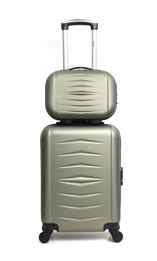 Set de 2 valises INFINITIF OVIEDO Kaki en ABS