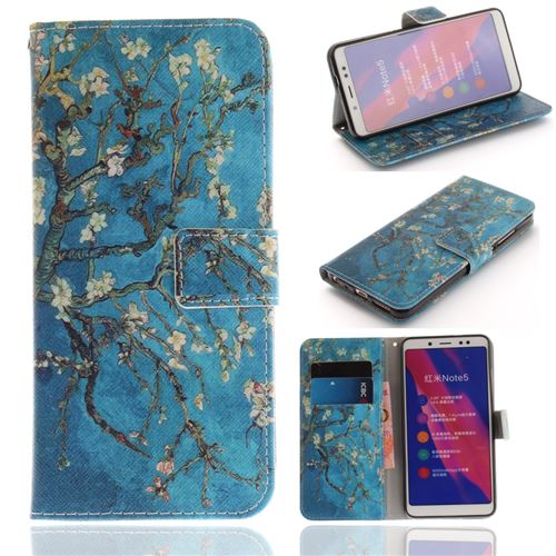 Etui en PU  folio wintersweet pour Xiaomi Redmi Note 5 Pro (Dual Camera),Mi 6X