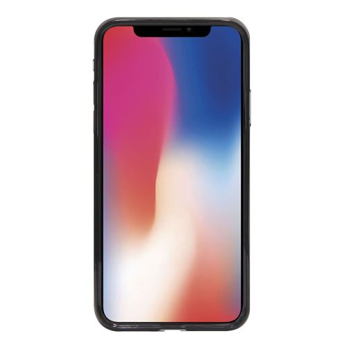 Mobilis T-Series - Achterzijde behuizing voor mobiele telefoon - thermoplastic polyurethaan (TPU) - zwart - voor Apple iPhone X