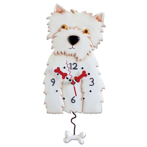 Pendule en forme Westie