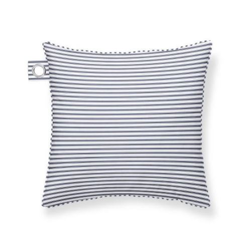 TODAY Coussin Cabane de Plage Liny - 40x40 cm - Rayé bleu