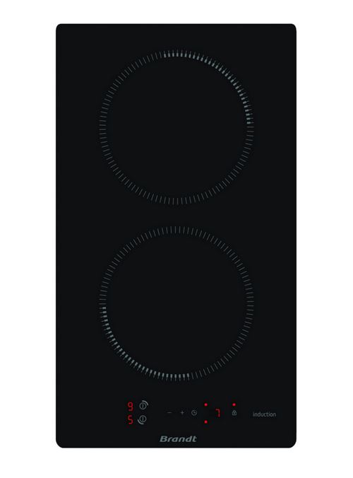 Brandt BPI6210B - Inductiekookplaat - 2 hobben - Niche - breedte: 26.5 cm - diepte: 49 cm - zwart