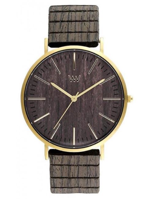 WEWOOD Horizon Gold Ebony - Montre homme en bois