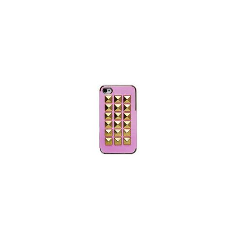 Coque Fashion rose cloute dore iPhone 4/4S