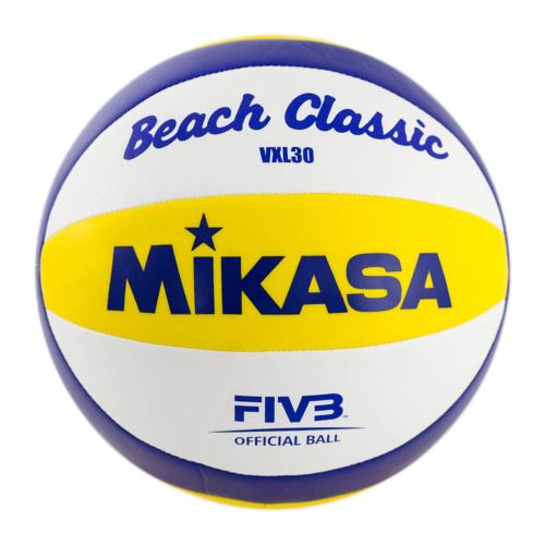 MIKASA Beach Classic Ballon 30 vXL Blanc/Bleu/Jaune Calibre 5 1623