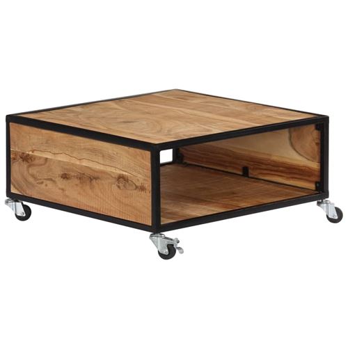 Non Communiqué Brun Vidaxl Table Basse 70X70x32 Cm Bois Solide D'acacia