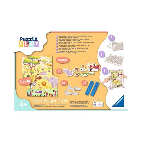Puzzle 2x24 pièces Ravensburger - Animaux de Safari