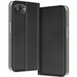 Avizar Coque pour iPhone 16e Antichoc avec Porte-carte Coulissant Noir