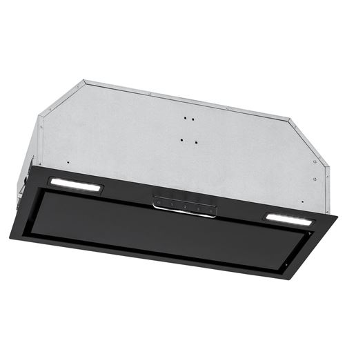 Camila Dunstabzugshaube Einbau 70 cm 380 m³/h LED Touch Edelstahl Schwarz