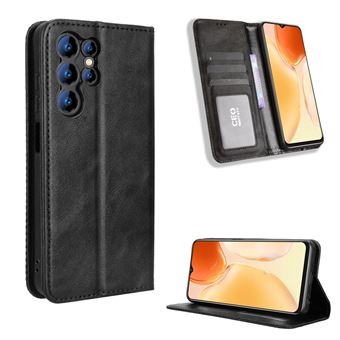 Étui Portefeuille Pour Oukitel C61 / C61 Pro - Motif Floral, Poche Zippée, Bandoulière - Rose
