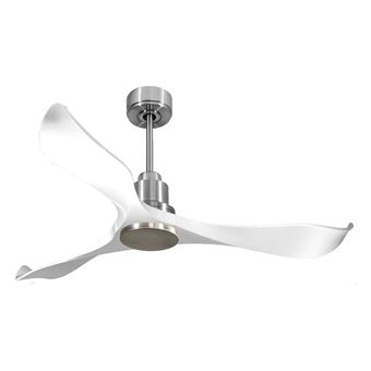 Ventilateur de plafond Réversible Thermostat Wifi Moteur à courant continu Toits en pente Télécommande Adaptateur 2/3 Lames PURLINE VirginD132C0464481 Argent - 1