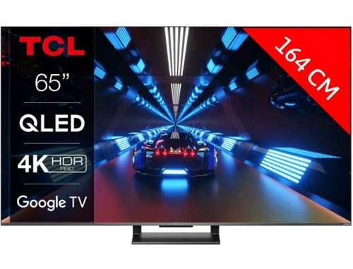 Tcl 65C731 - Classe De Diagonale 65" (64.5" Visualisable) Tv Lcd Rétro-Éclairée Par Led - Qled - Smart Tv - Google Tv - 4K Uhd (2160P) 3840 X 2160 - Hdr - Quantum Dot - Titane Brossé