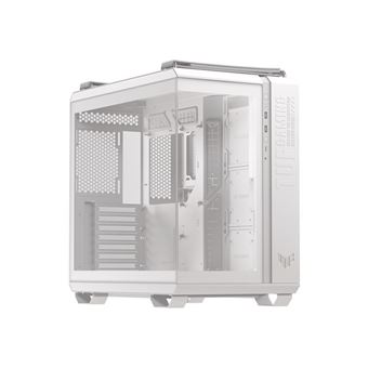 ASUS TUF Gaming GT502 Horizon - Mid tower jeux - ATX - panneau latéral fenêtré (verre trempé) - pas d'alimentation - blanc neige - USB/Audio