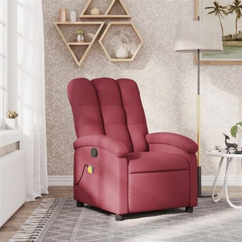 Non Communiqué Rouge Vidaxl Fauteuil De Massage, Relaxation Tissu Bordeaux