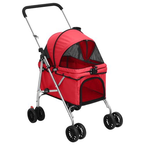 Non Communiqué Rouge Vidaxl Hondenwagen Inklapbaar 76X50x100 Cm Oxford Stof Rood172199 - Image 1