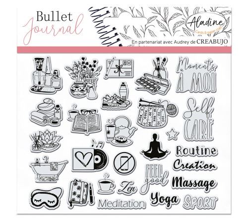Tampons Clear Stampon Bullet Journal - Self Care - 28 pcs