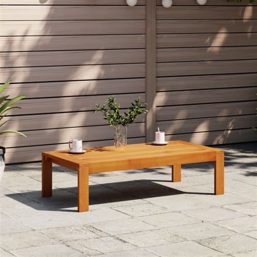 vidaXL - Table de jardin - Bois d'acacia - 100 x 50 x 27 cm - Image 2