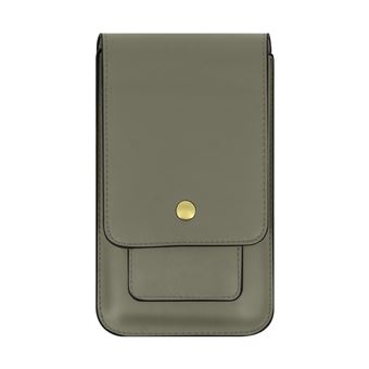 Étui Ceinture Avizar Pour Smartphone 6,1″ – Cuir Grainé Noir Avec Mousqueton