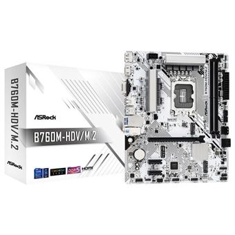 Carte mère Micro ATX - ASROCK - B760M-HDV/M.2 - DDR5 - M.2 PCIe 4.0 - USB 3.0 - 1