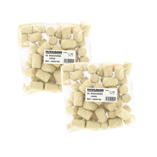 Non Communiqué Beige Lot De 100 Bouchons De Liège Droits Fackelmann Bar Concept