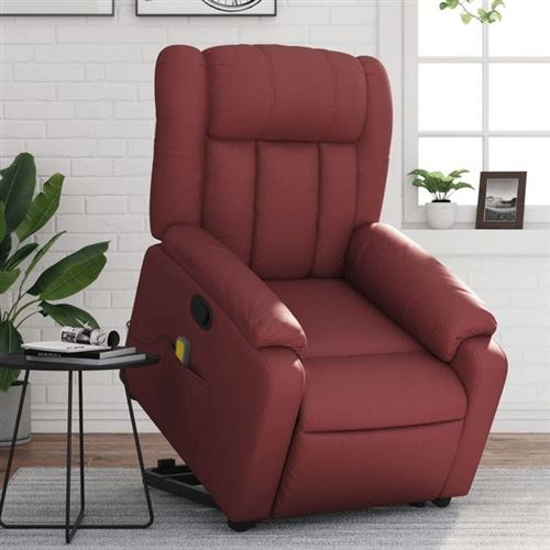 Non Communiqué Rouge Vidaxl Fauteuil De Massage, Relaxation Similicuir Bordeaux