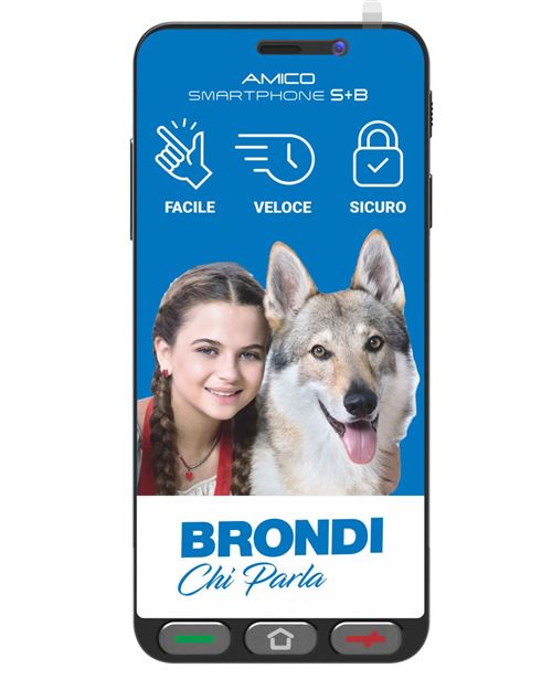Brondi Amico Smartphone S+B Nero 14,5 cm (5.7 ) Double SIM Android 12 Go Edition 4G USB Type-C 2 Go 16 Go 2800 mAh Noir