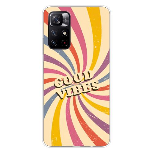 Coque en silicone imprimée compatible Xiaomi Redmi Note 11 5G Redmi Note 11S 5G Good vibes