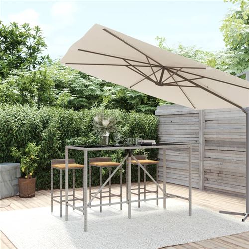 Vidaxl Gris Table De Bar 180X70x110 Cm - Image 3