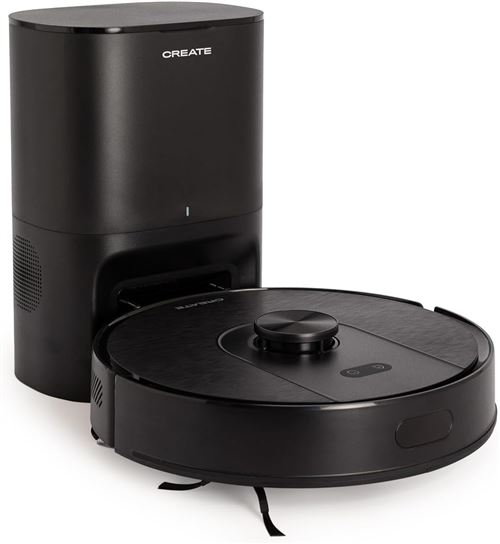 CREATE Netbot Ls80 - Robot Aspirateur Intelligent 8000 Pa Avec Fonction Serpilli&egrave;re Et Base De Vidange Automatique En Option