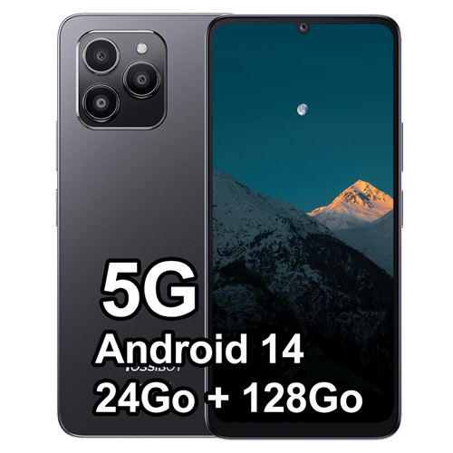 Smartphone FOSSIBOT S1 24Go+128Go 6.74 Dual sim 5G Android 14- noir