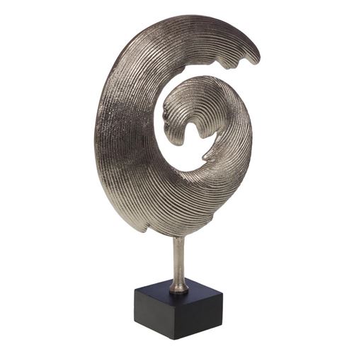 Décoration Swirl argent hauteur 46 cm aluminium 10.00x30.00 cm - Image 2