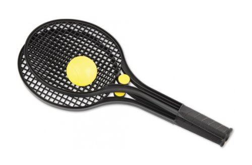 Filet de 2 raquettes plastique tennis + balle en mousse - jeu plein air  exterieur  plage - sport enfant