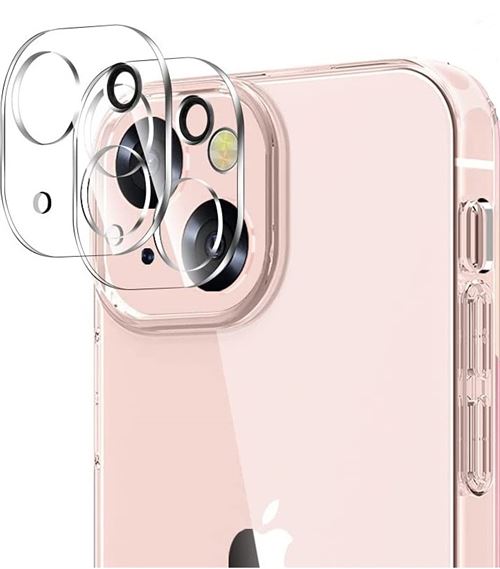 JETech Protection Objectif Caméra Arrière pour iPhone 13 6,1 et iPhone 13  mini 5,4, Film en Verre Trempé 9H, Ultra HD, Anti-Rayures, Lot de 3 :  : High-Tech